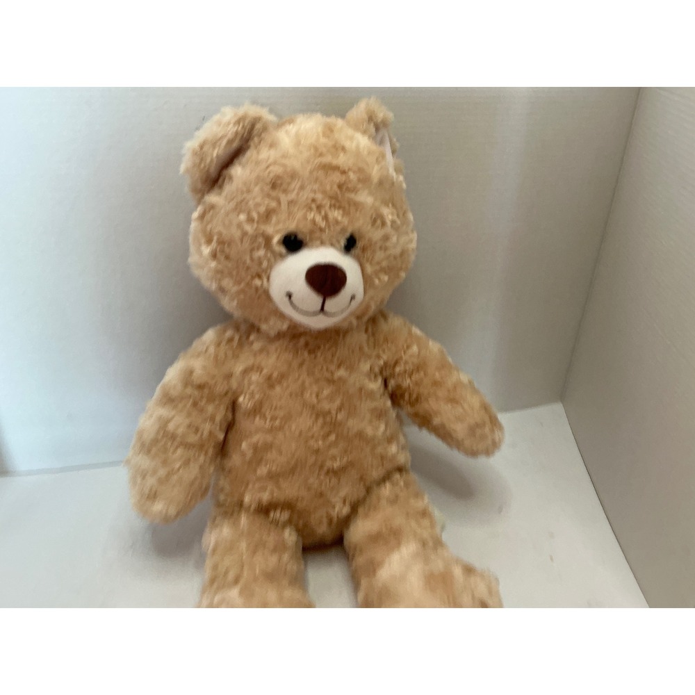 Build-A-Bear Plush Teddy Bear Tan Curly Fur I Love You Sound 15 Inch Classic